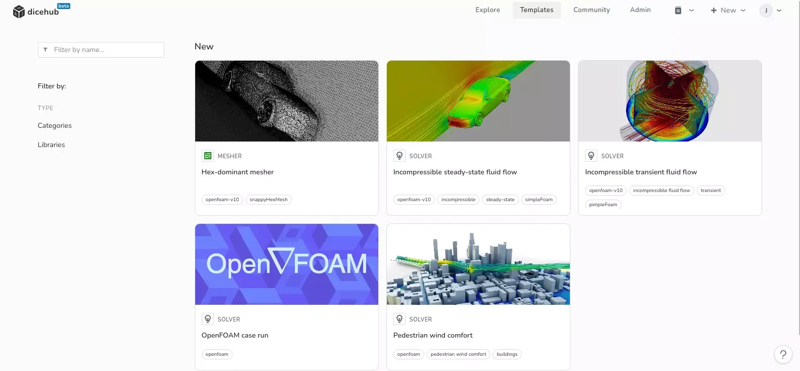 Templates feature